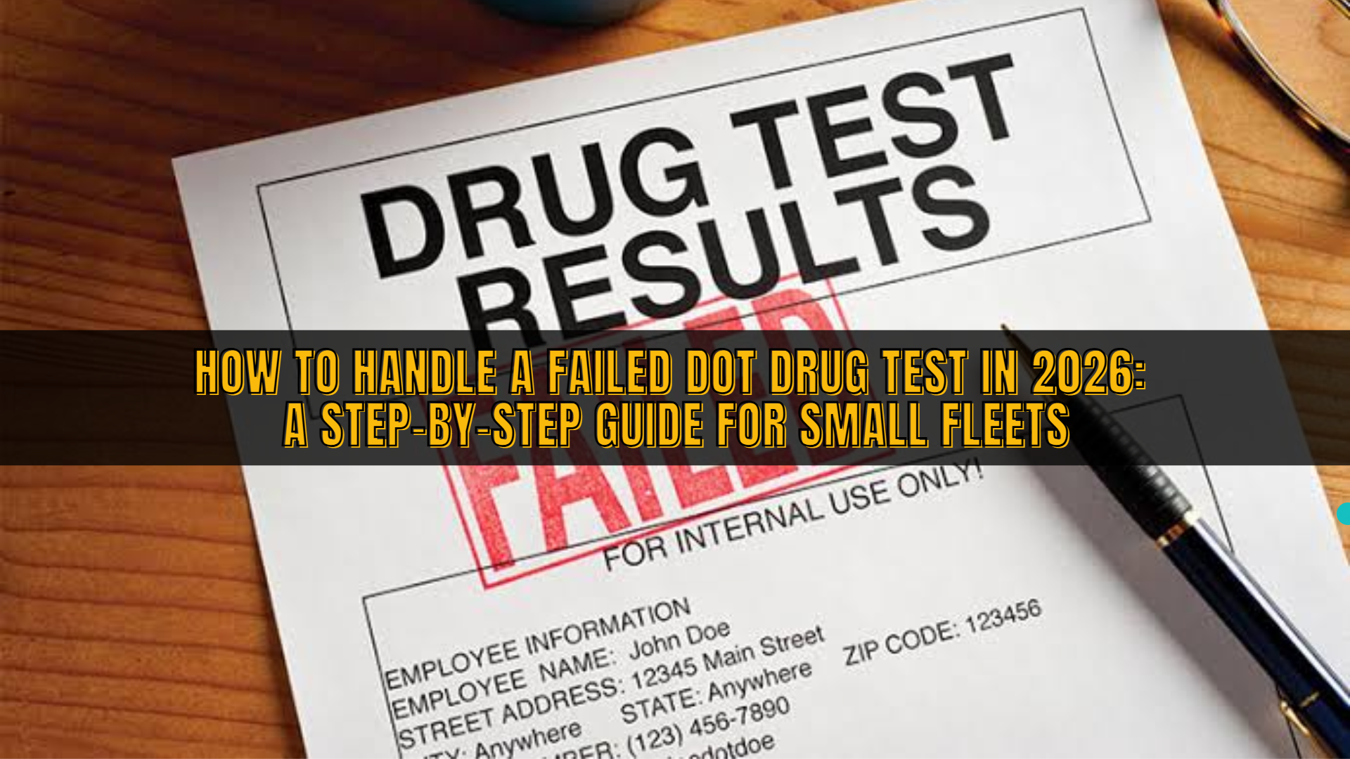How to Handle a Failed DOT Drug Test in 2026: A Step-by-Step Guide for Small Fleets