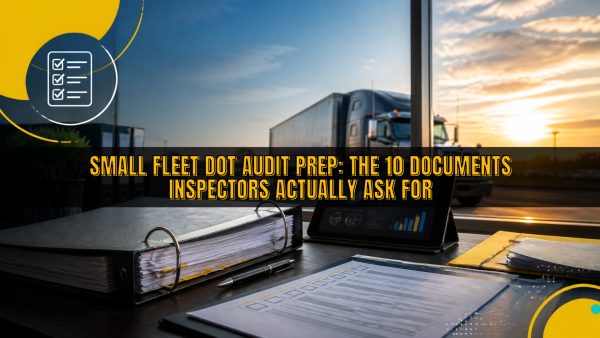 Small Fleet DOT Audit Prep: The 10 Documents Inspectors Actually Ask For